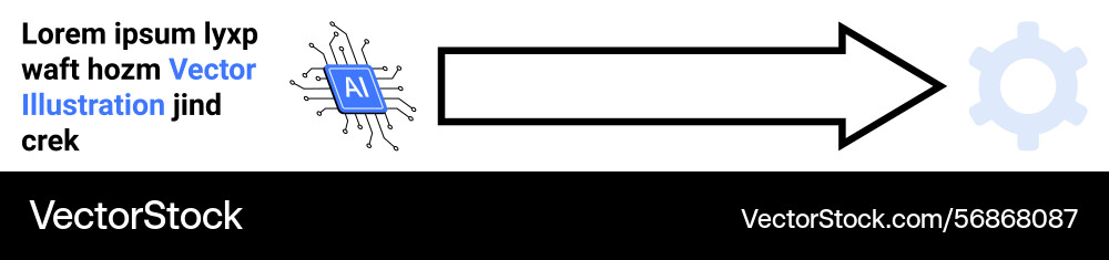 Ai chip transforming data flow into process Ai chip transforming data flow into process vector image