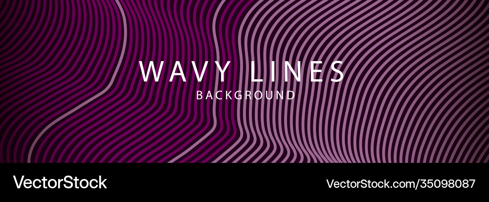 Banner wave lines pattern an abstract stripe vector image