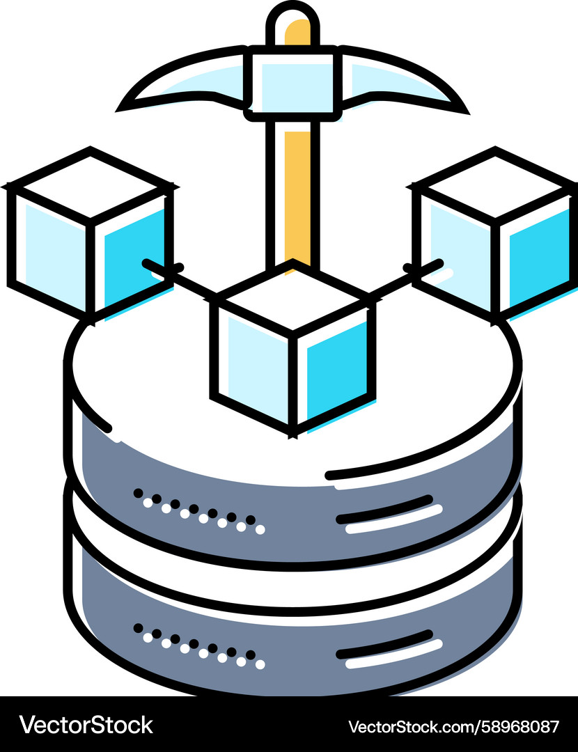 Big Data Mining Icon Vector Image