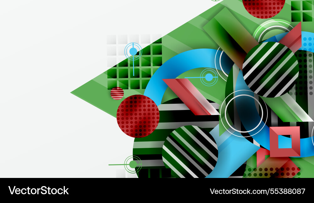 Dynamic complex geometric abstract background Vector Image