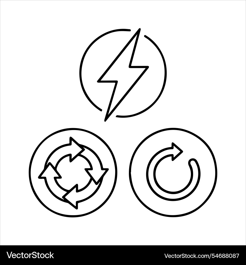 Refreshing refresh icon for user interface vector image