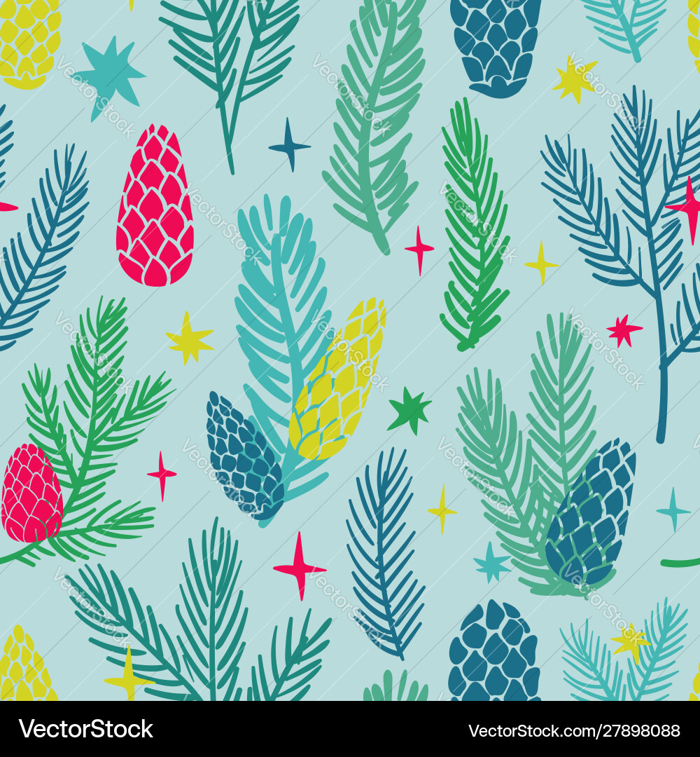 Funny seamless pattern christmas decoration Funny seamless pattern christmas decoration vector image
