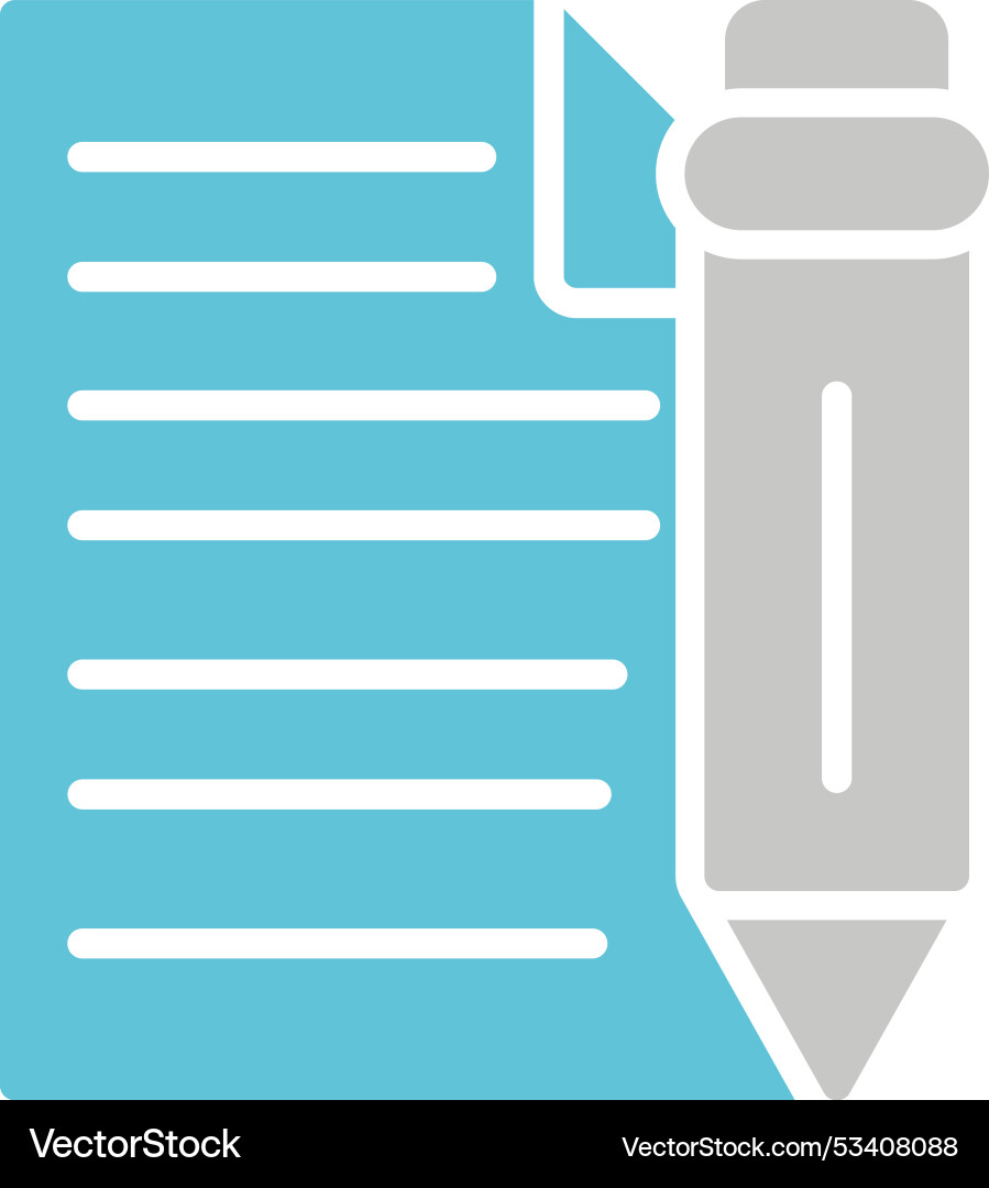 Notes glyph two colour icon vector image