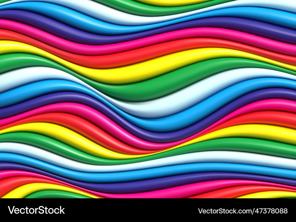 Wave of optical illusion abstract multicolored 3d Wave of optical illusion abstract multicolored 3d vector image