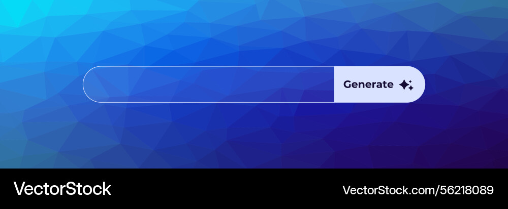 Ai search bar interface for artificial vector image