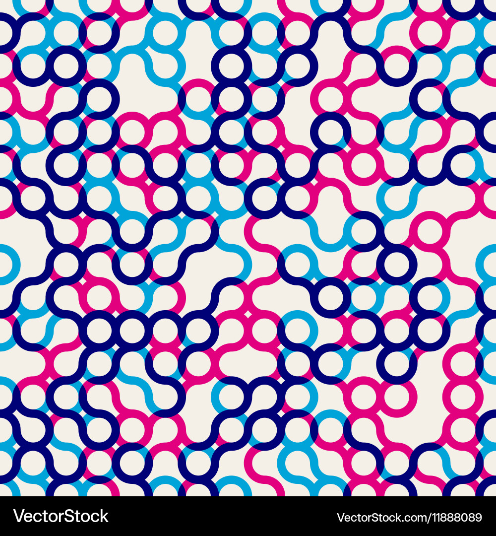 Colorful Circle Grid Pattern vector image