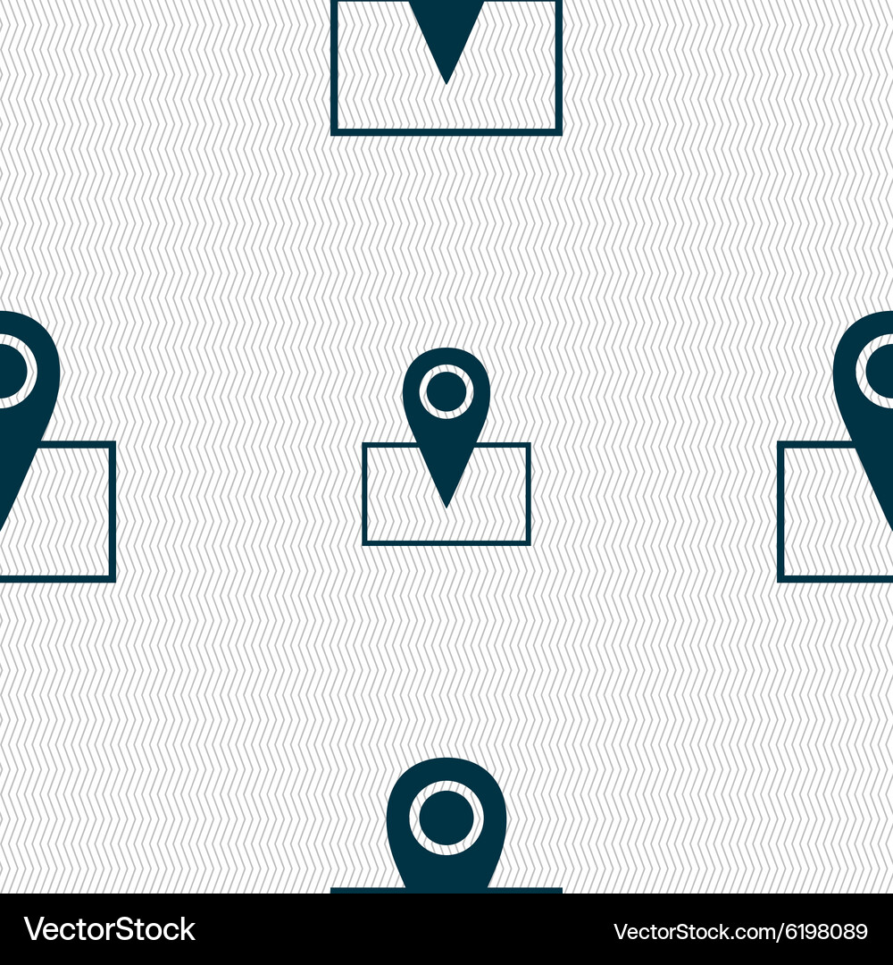 Map pointer icon sign seamless abstract background Vector Image