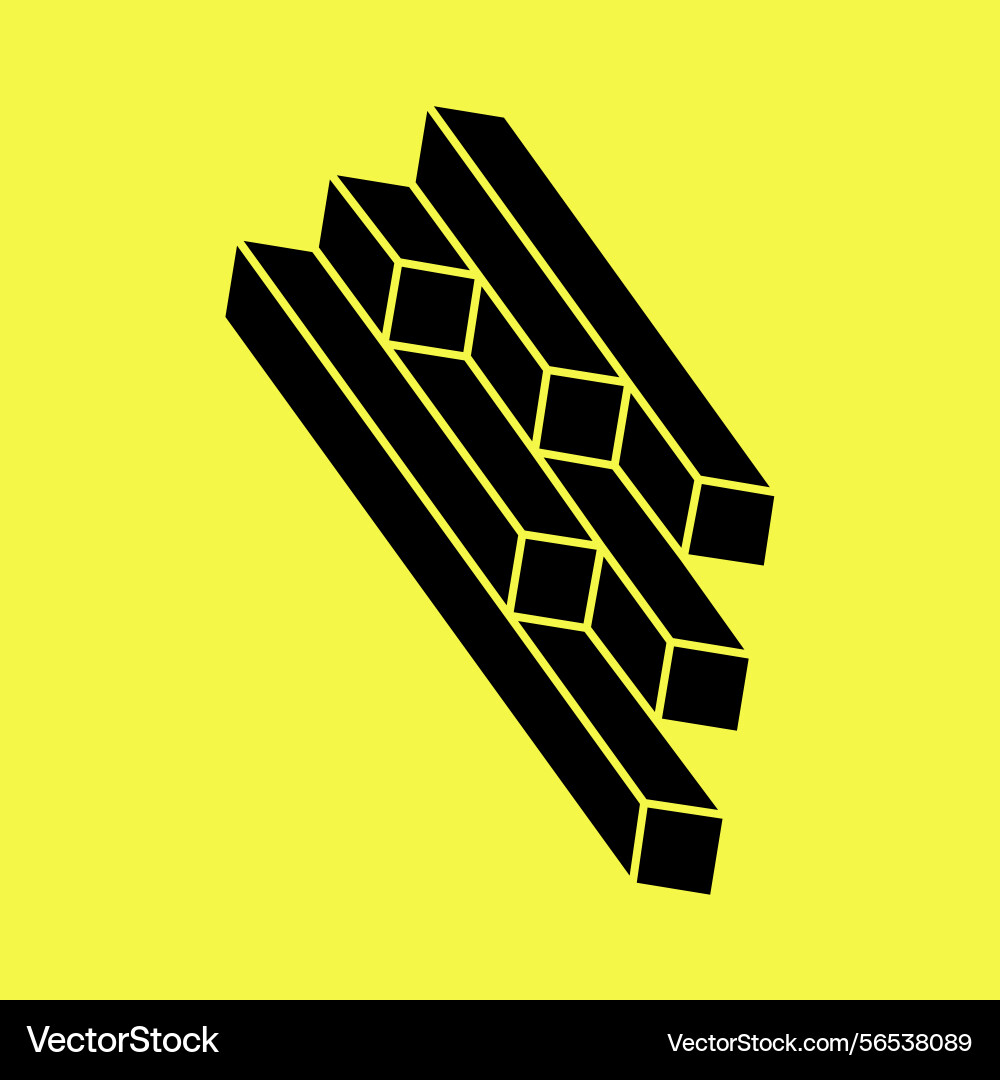 Optical illusion shapes unreal geometric object Optical illusion shapes unreal geometric object vector image