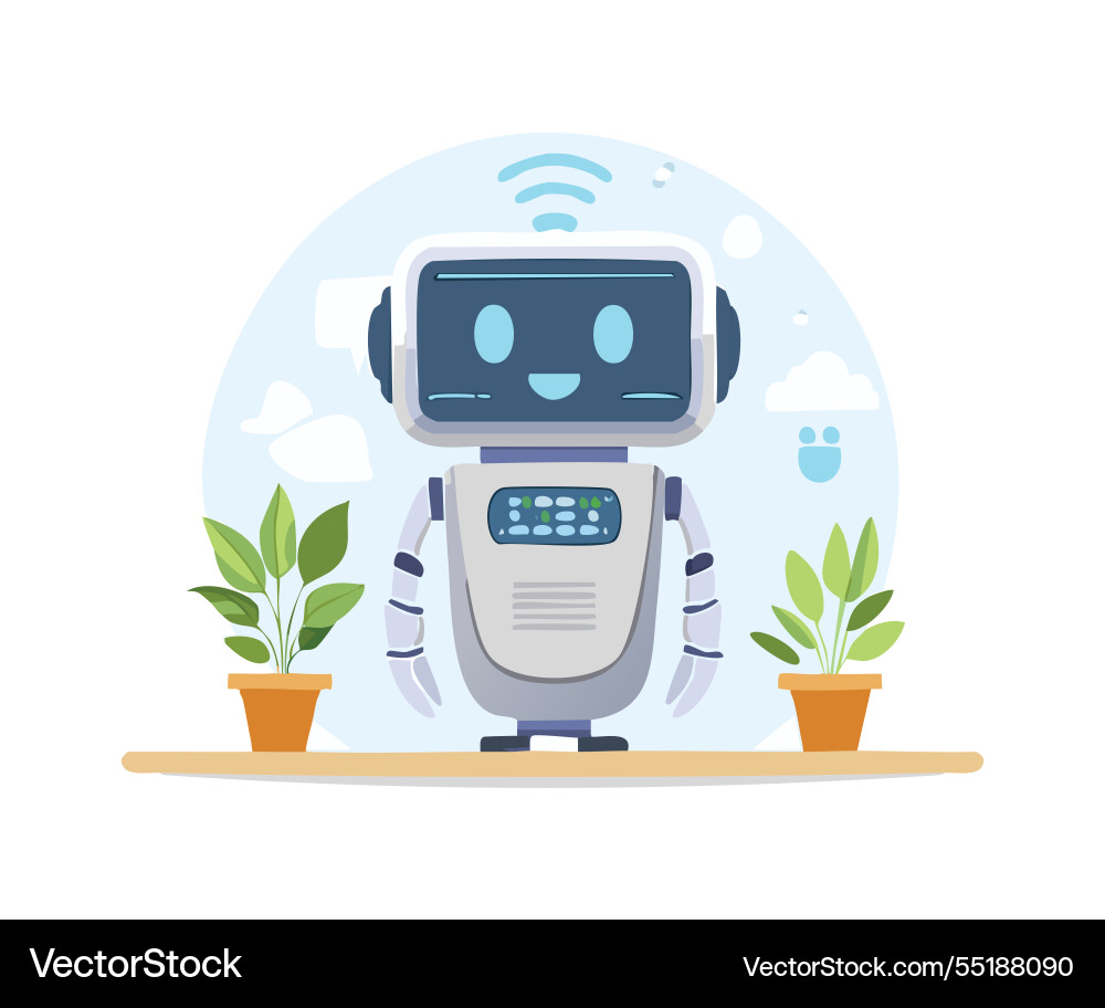 A home assistant robot simple Vector Image