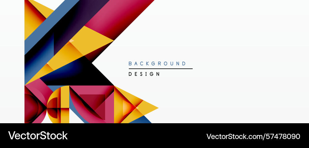 Abstract geometric shapes overlap creating vector image
