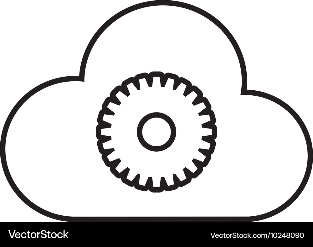 Cloud computing communication icon Vector Image
