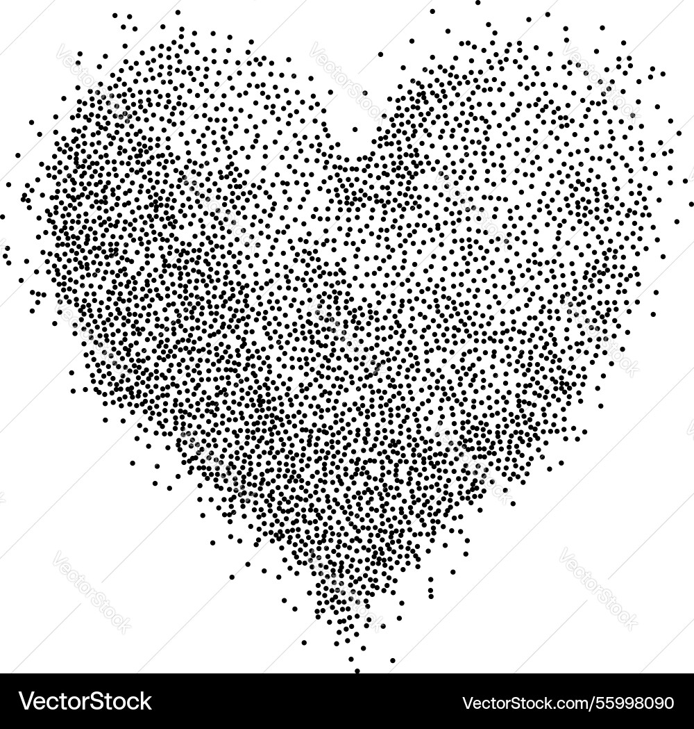 Heart shaped powder splash Heart shaped powder splash vector image