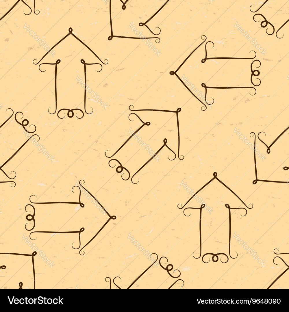 Seamless pattern with grungy arrows Vector Image