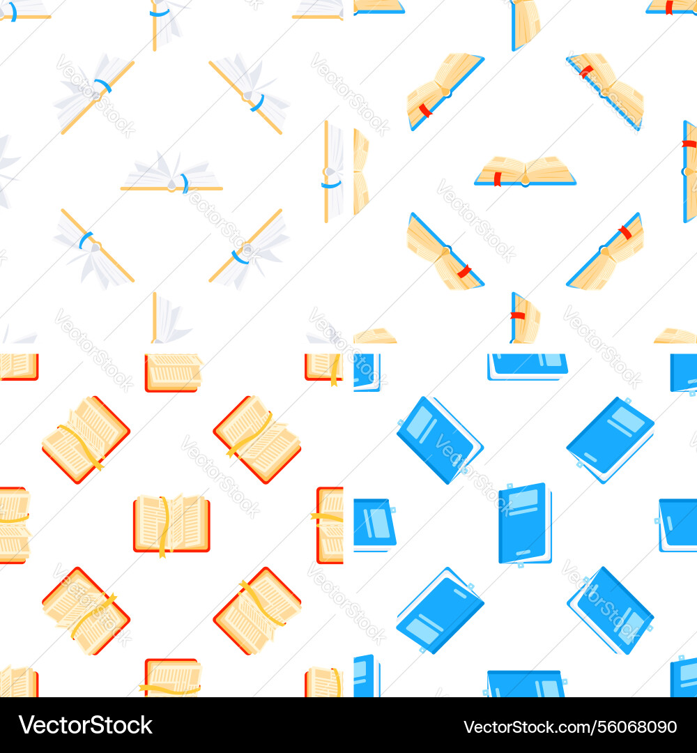Seamless pattern with open and closed books Seamless pattern with open and closed books vector image