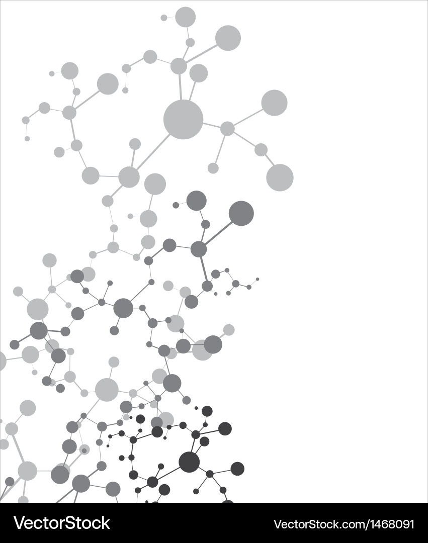Abstract molecular structure background Royalty Free Vector