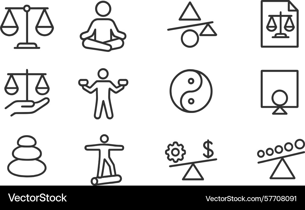 Concepts of balance through simple Concepts of balance through simple vector image