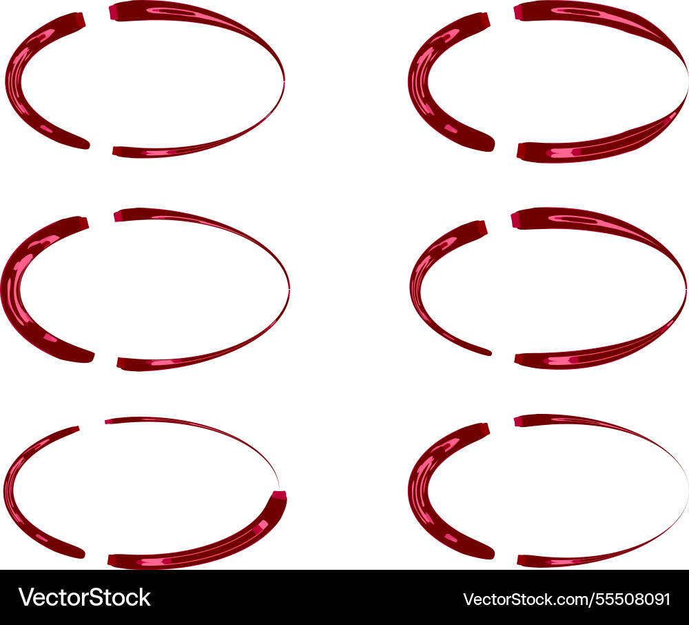 Dark red colorful abstract pattern ellipse set Dark red colorful abstract pattern ellipse set Vector Image