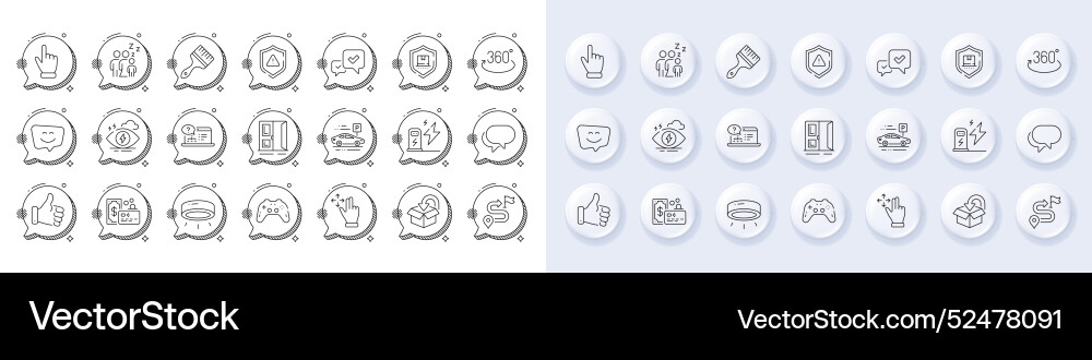 Online help cursor and sleep line icons for web Online help cursor and sleep line icons for web vector image