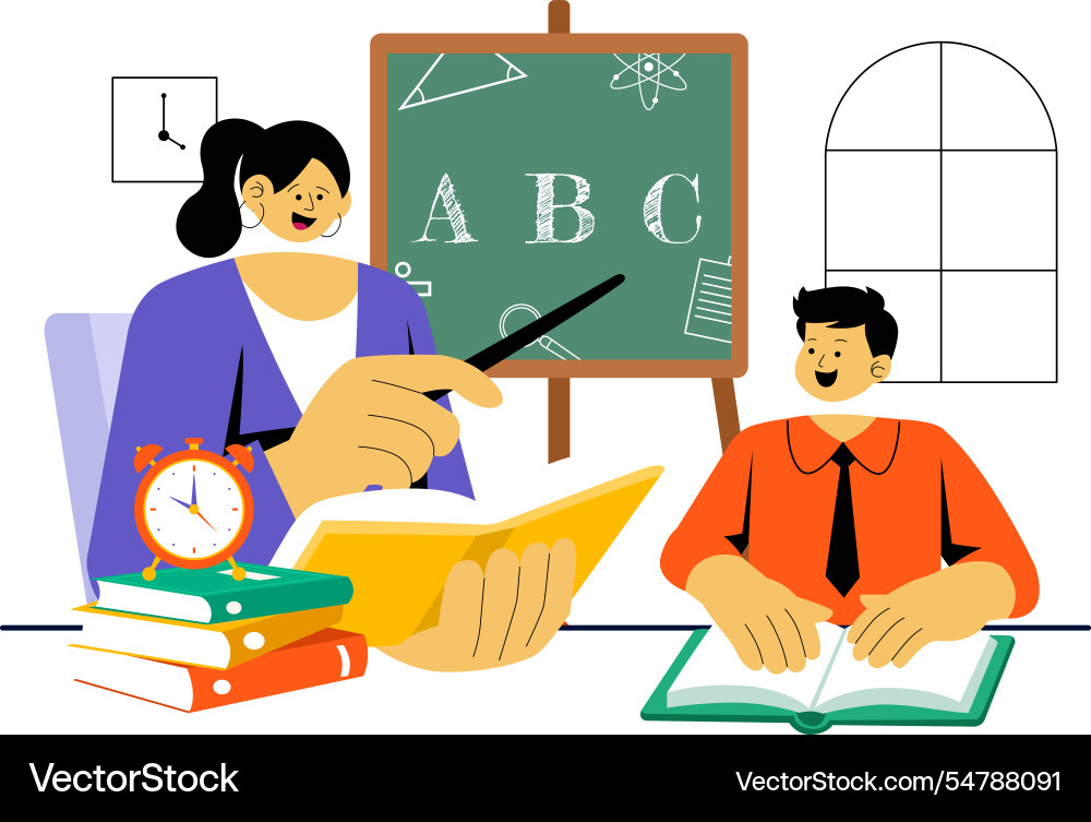 Preschool education featuring early childhood Preschool education featuring early childhood vector image
