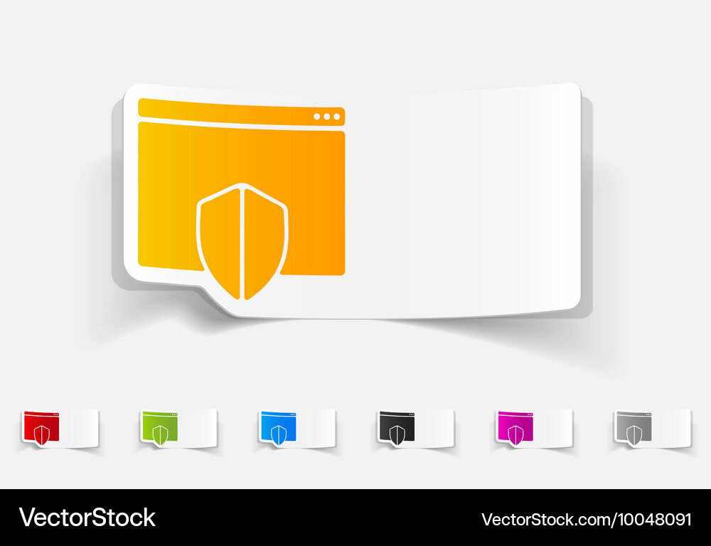 Realistic design element internet security guard Vector Image