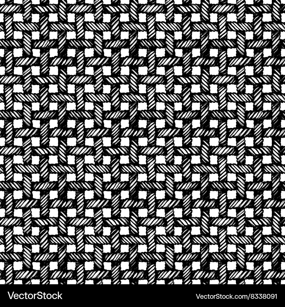 Realistic Rope Net Seamless Pattern Vector Image