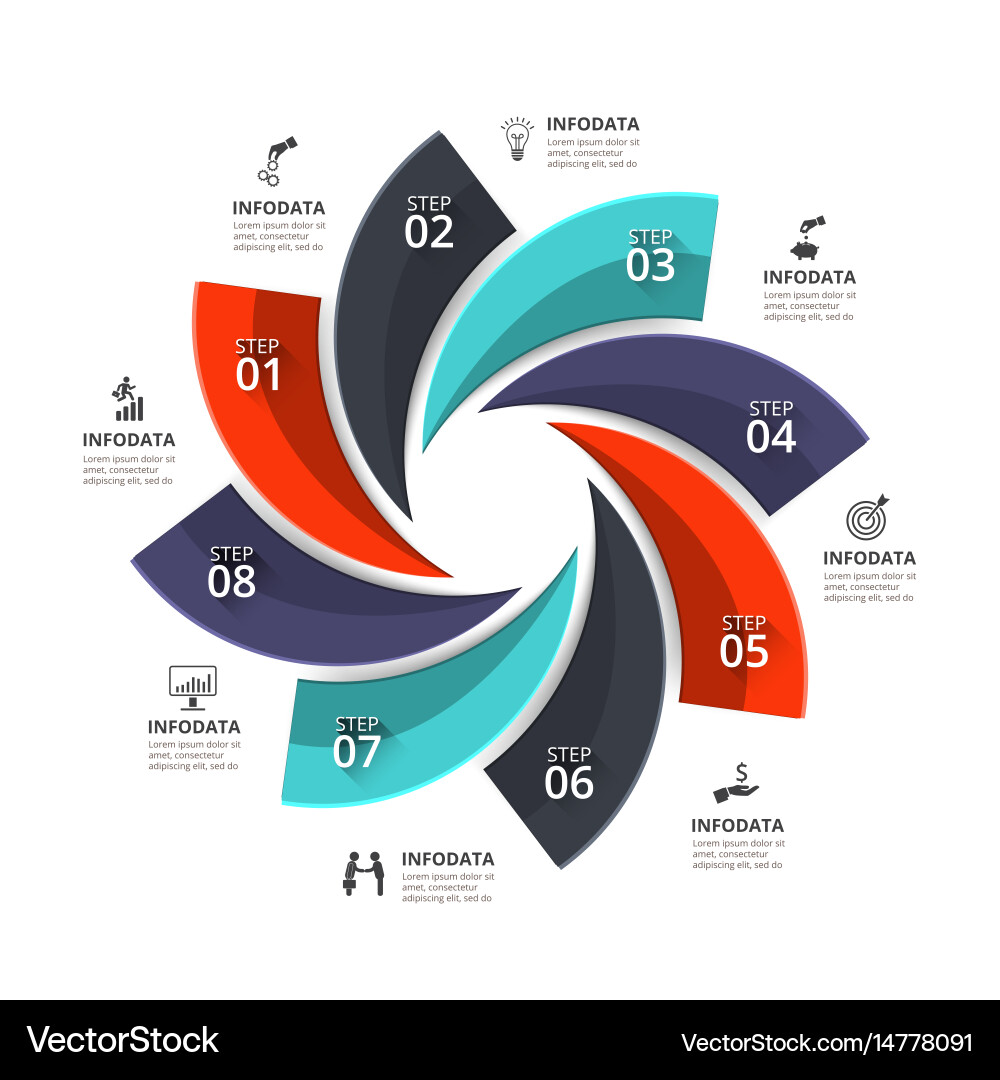 Round Diagram Element - Cycle & Data vector image
