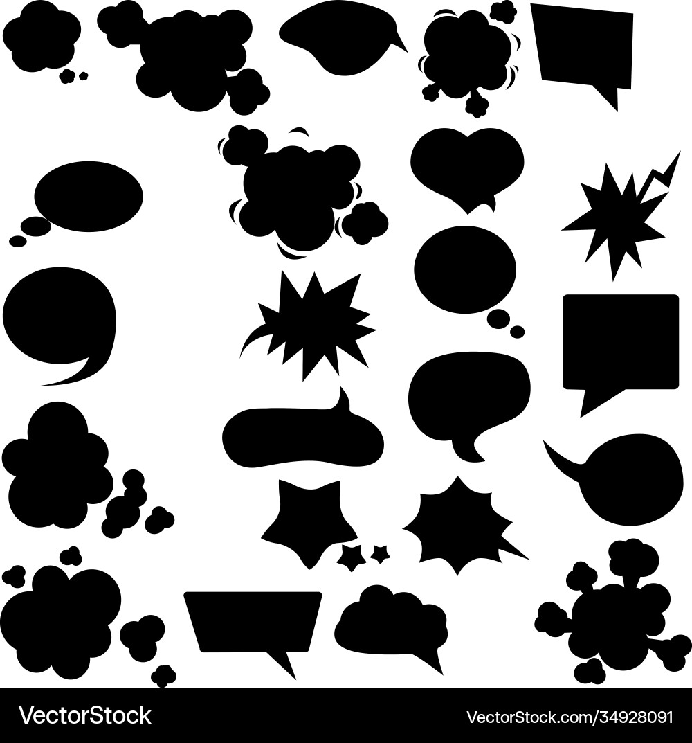 Set different speech bubbles and elements Set different speech bubbles and elements vector image