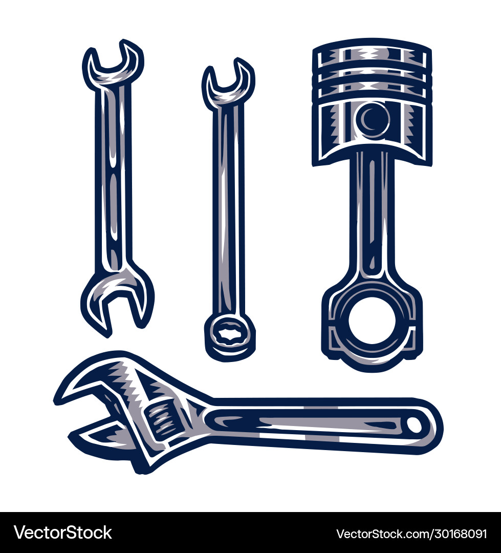 Set element for mechanic Set element for mechanic vector image