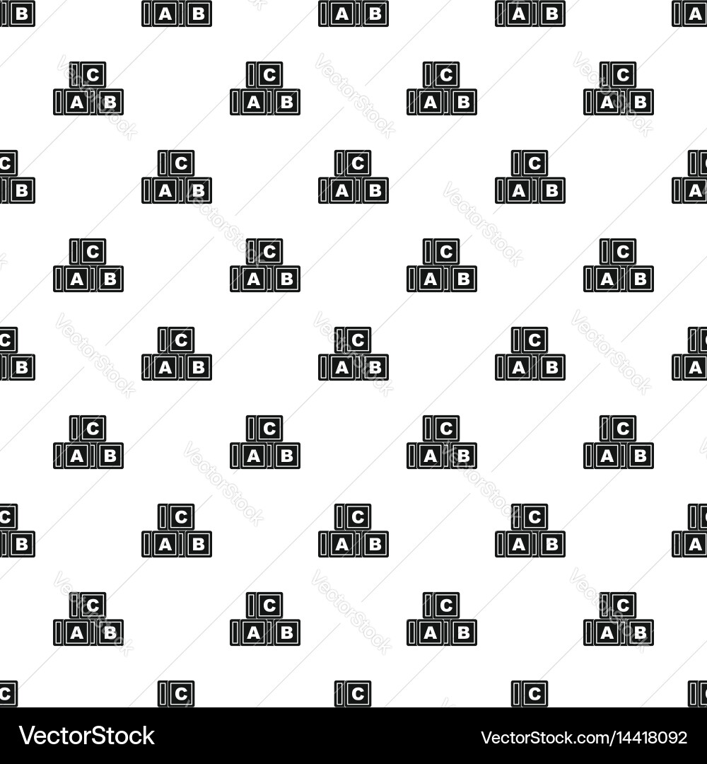 Abc cubes pattern vector image