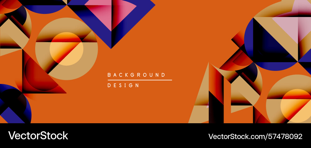 Abstract geometric composition overlapping shapes Vector Image