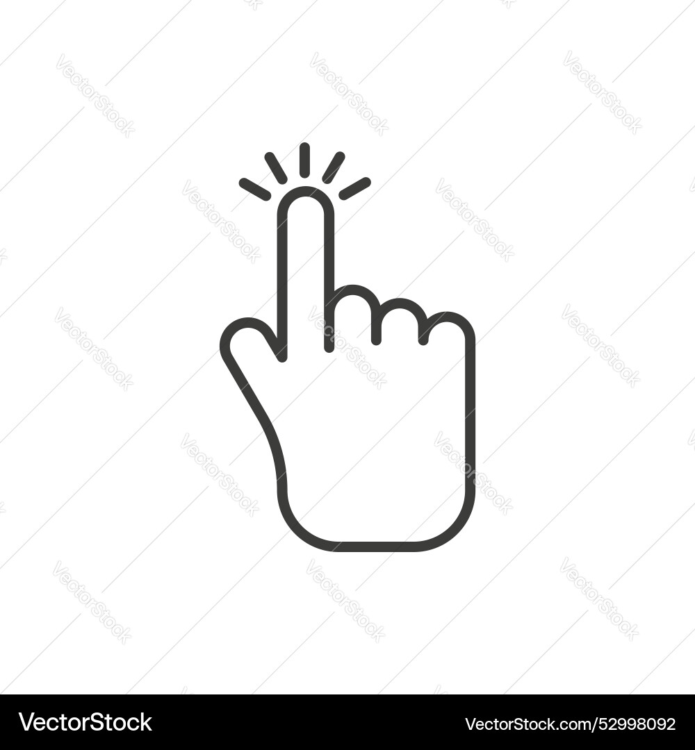 Cursor icon set mouse click arrow symbol computer vector image