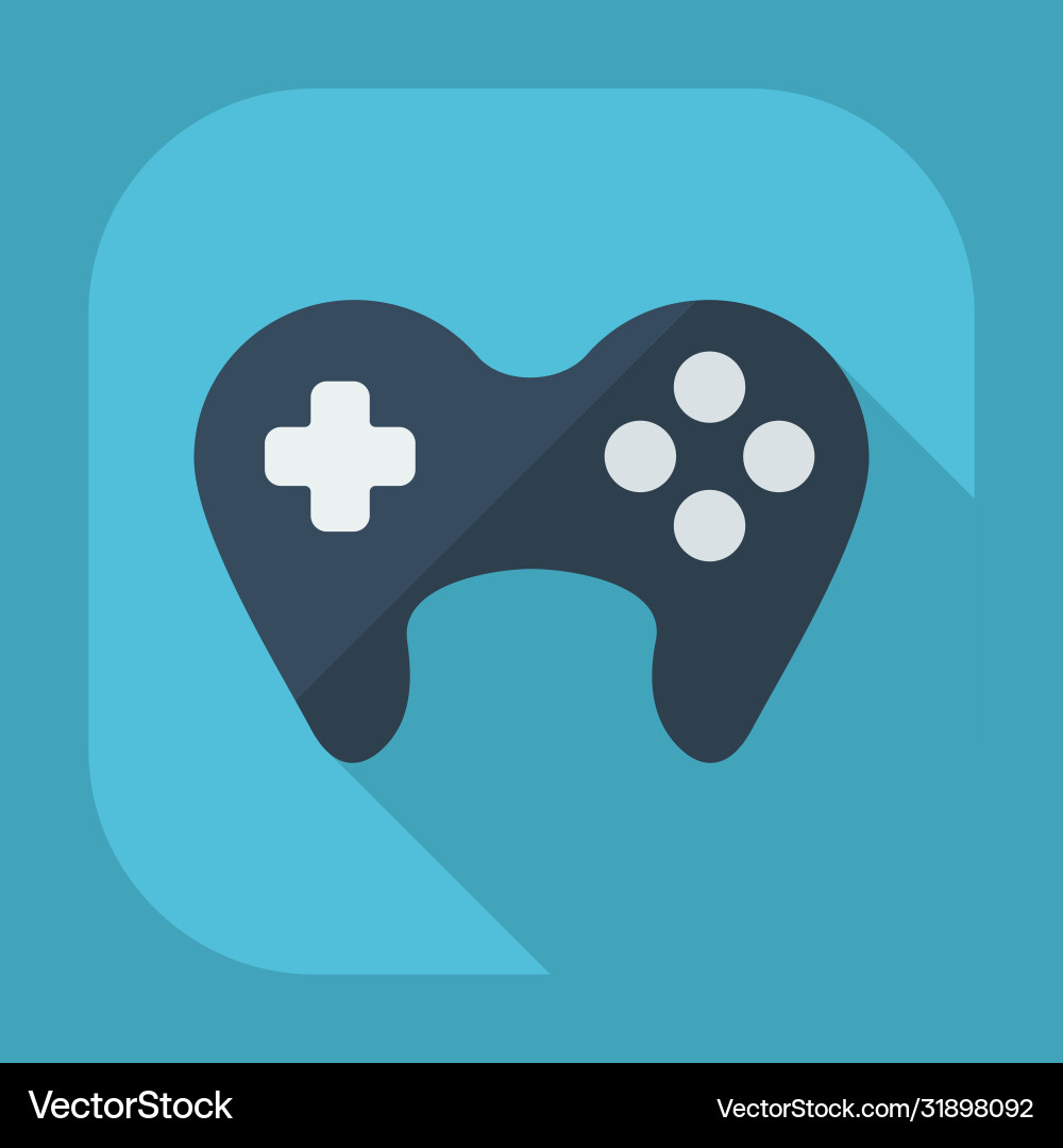 Flat modern design with shadow computer joystick Flat modern design with shadow computer joystick vector image