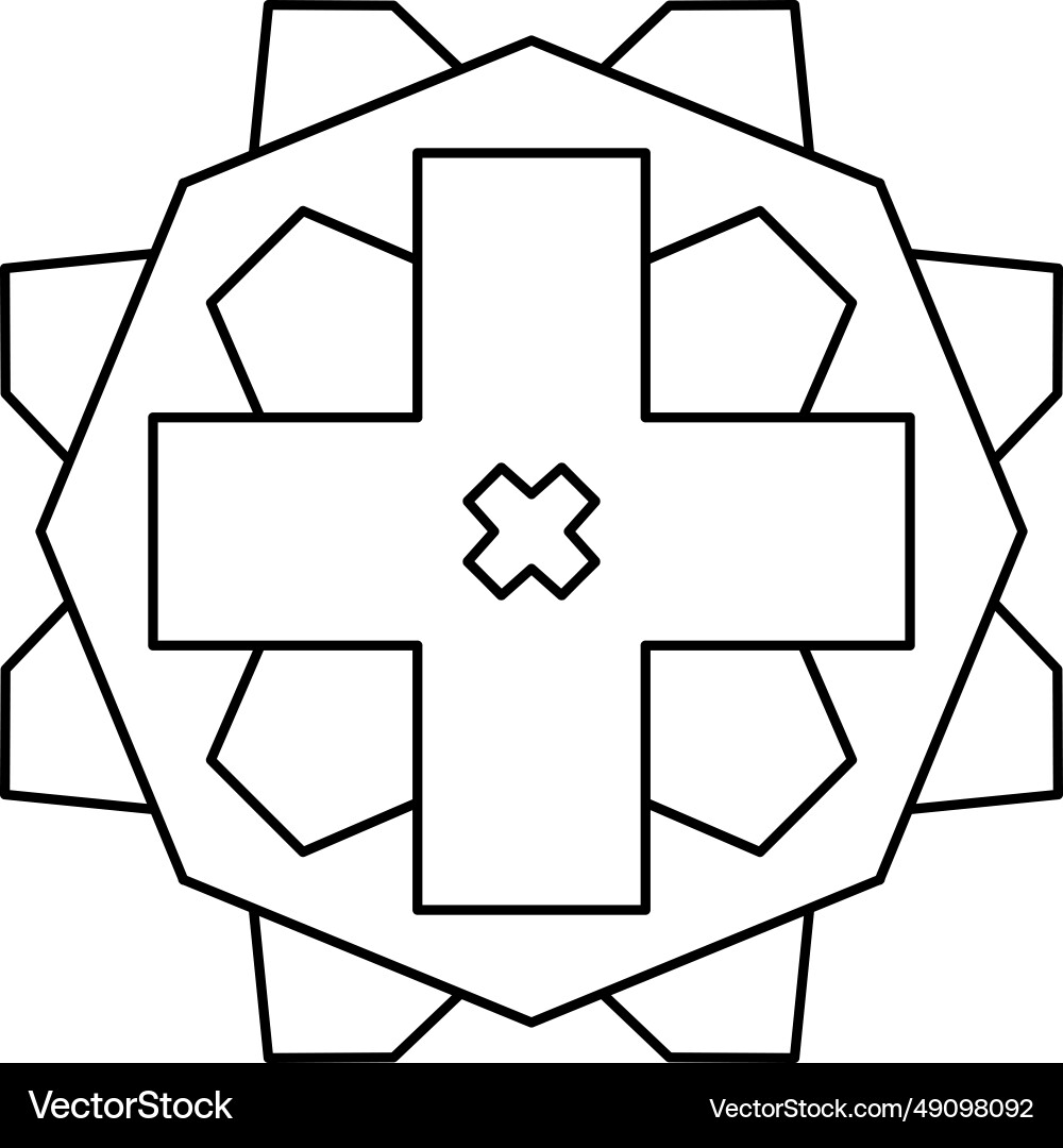 Mandala - blank symmetric polygon 2d shape pattern Mandala - blank symmetric polygon 2d shape pattern vector image