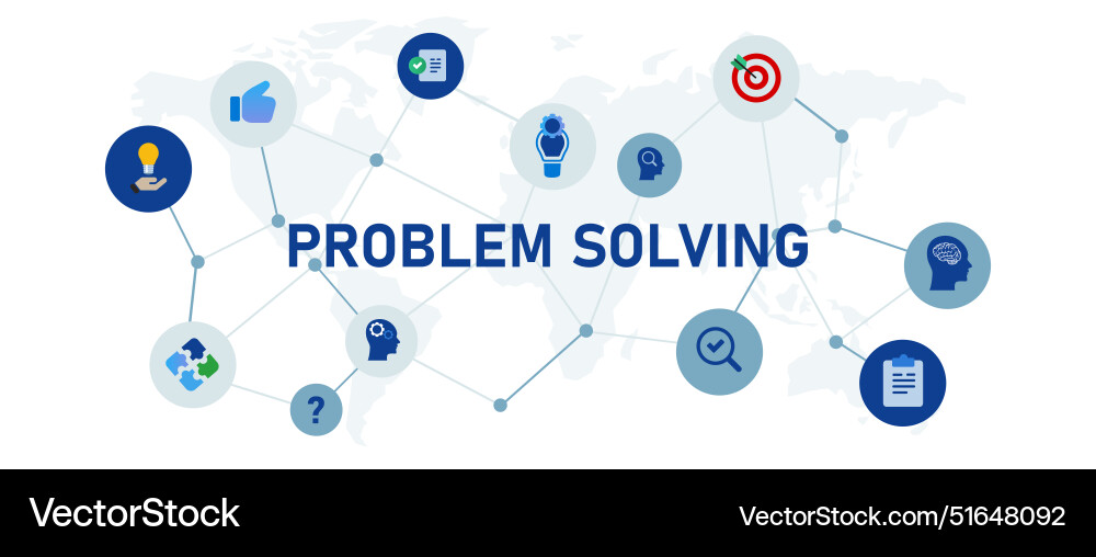 Problem solving brainstorming thinking solution Vector Image
