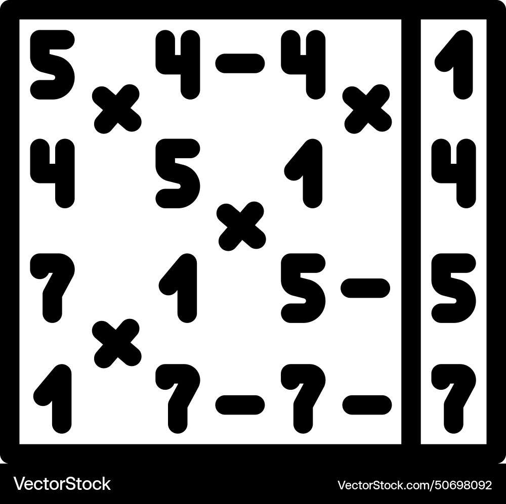 Radix sort algorithm line icon Radix sort algorithm line icon vector image