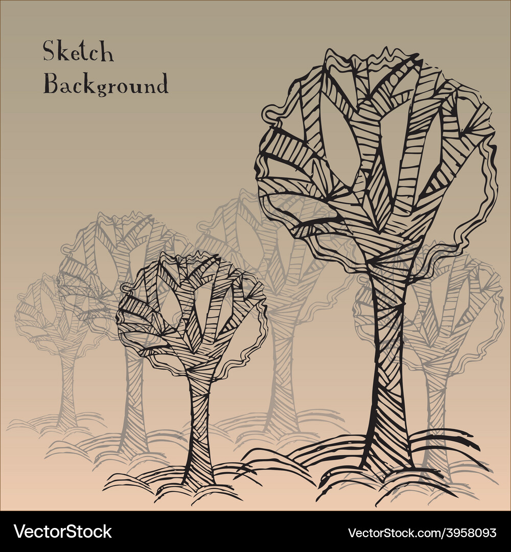 Abstract background with tree Vector Image