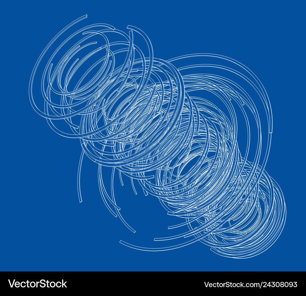 Abstract futuristic hud object vector image