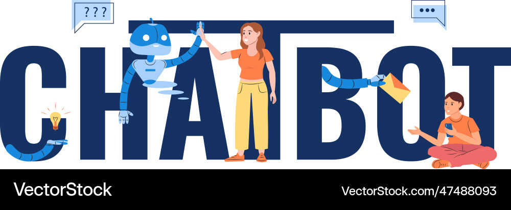 AI Chatbot Banner Template Vector Image