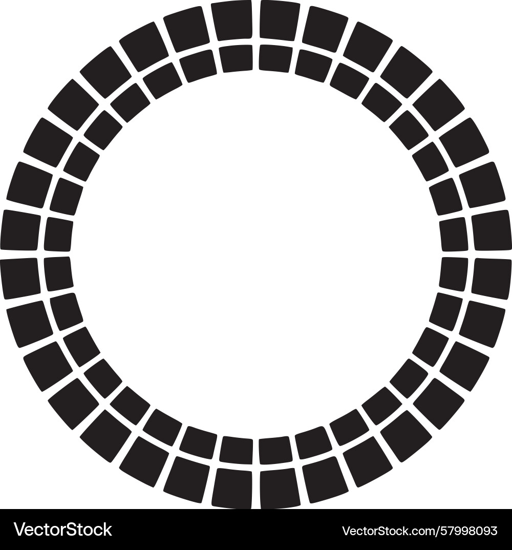 Black Circle Grid Pattern Vector Image