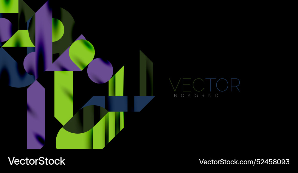 Colorful simple dynamic geometric forms circles vector image