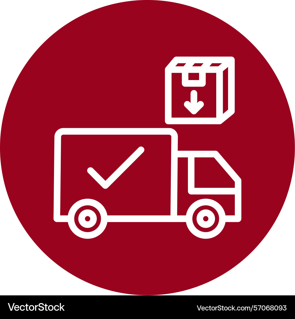 Delivery line circle style icon design vector image