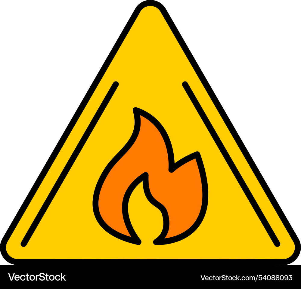 Hazards line filled icon design Vector Image