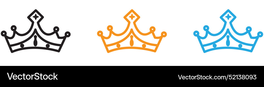 King logo set collection for web app ui Vector Image