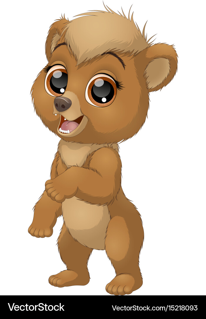 Little funny bear Royalty Free Vector Image - VectorStock