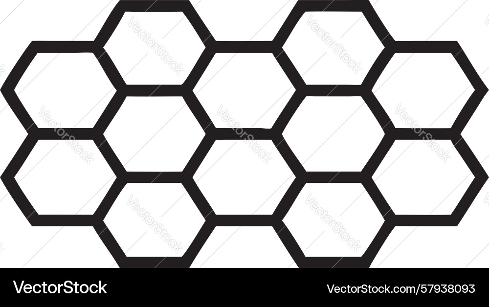 Minimalist Hexagon Outline Pattern Vector Image