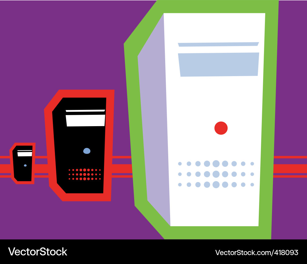 Modern Computer Icons vector image