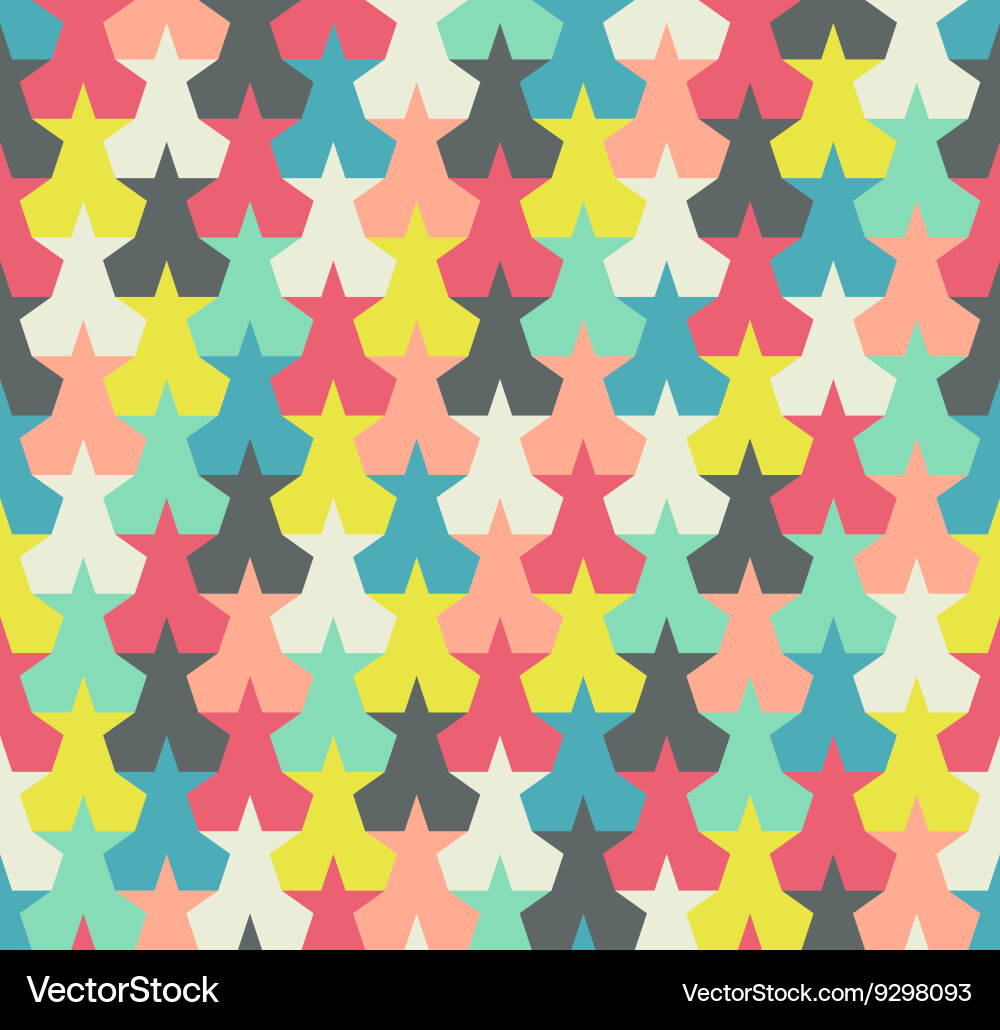 Seamless pattern colorful abstract stars Vector Image