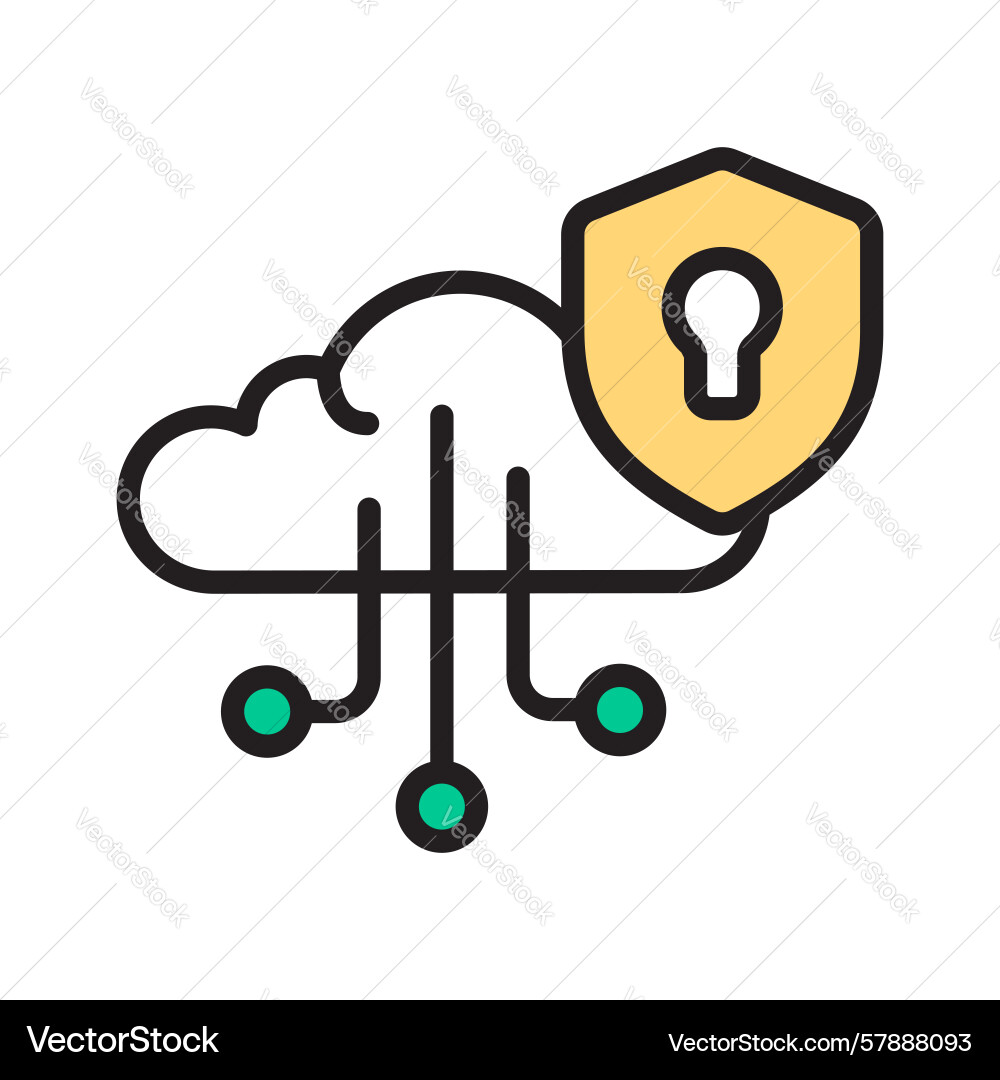 Secure cloud Vector Image