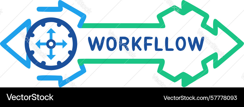 Workflow diagram icon process optimization symbol vector image