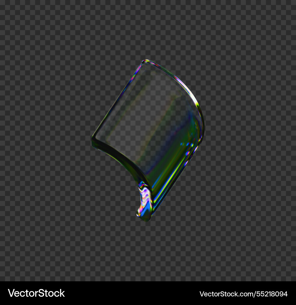 3d transparent glänzende Glaskurve quadratische Form 3d transparent glänzende Glaskurve quadratische Form vektorbild